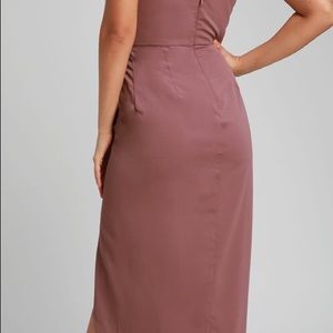 reinette mauve purple midi dress
